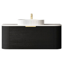 Bondi Wall Hung Single Vanity with Pure White Countertop